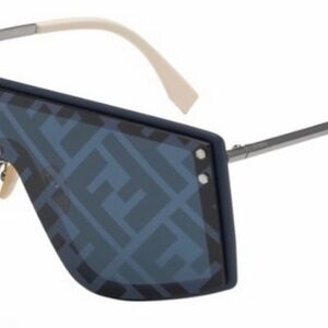 Fendi Blue and Cream Patterned Sunglasses